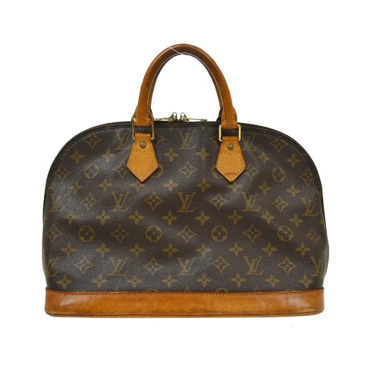Louis Vuitton Alma Monogram Canvas, Brown, Canvas, Handbag