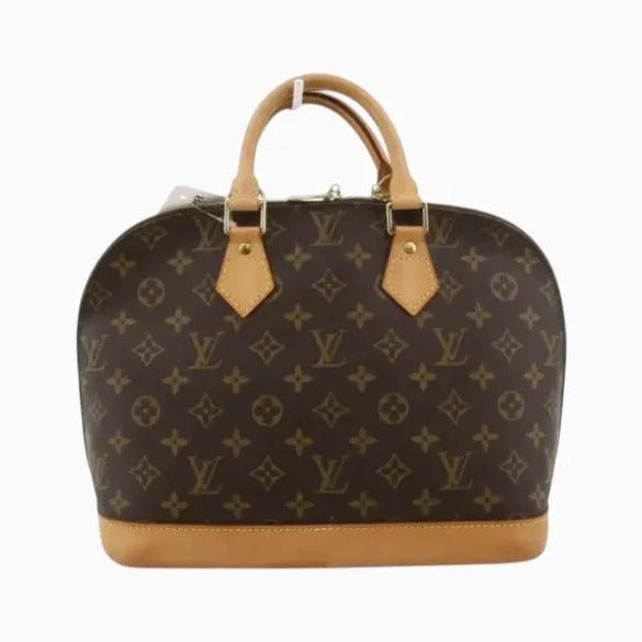 Louis Vuitton Alma Monogram Canvas, Brown, Canvas, Handbag