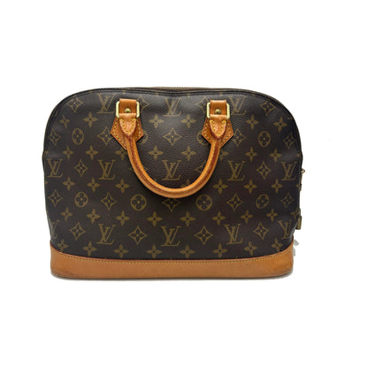 Louis Vuitton Alma Monogram Canvas, Brown, Canvas, Handbag