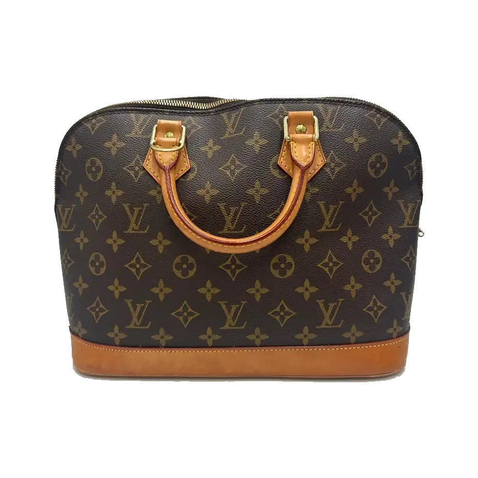 Louis Vuitton Alma Monogram Canvas, Brown, Canvas, Handbag