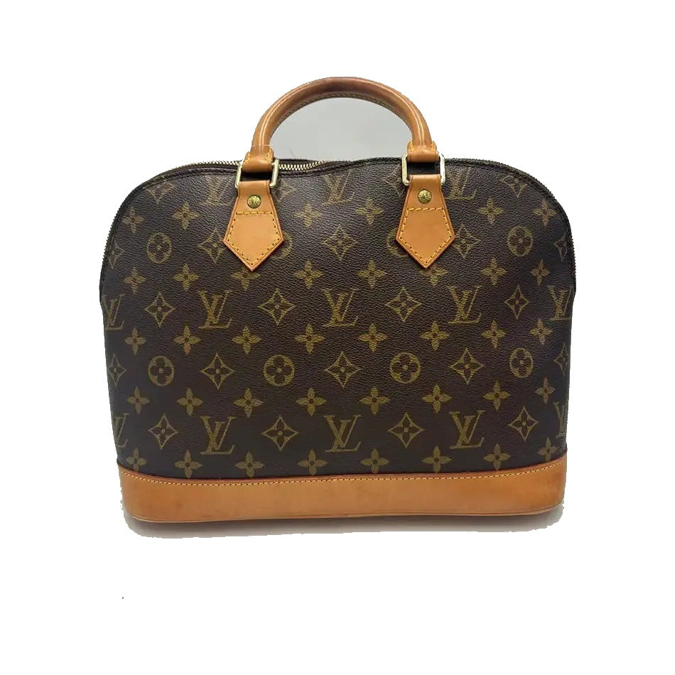 Louis Vuitton Alma Monogram Canvas, Brown, Canvas, Handbag
