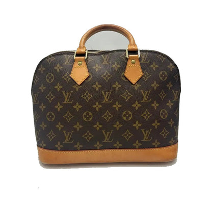 Louis Vuitton Alma Monogram Canvas, Brown, Canvas, Handbag