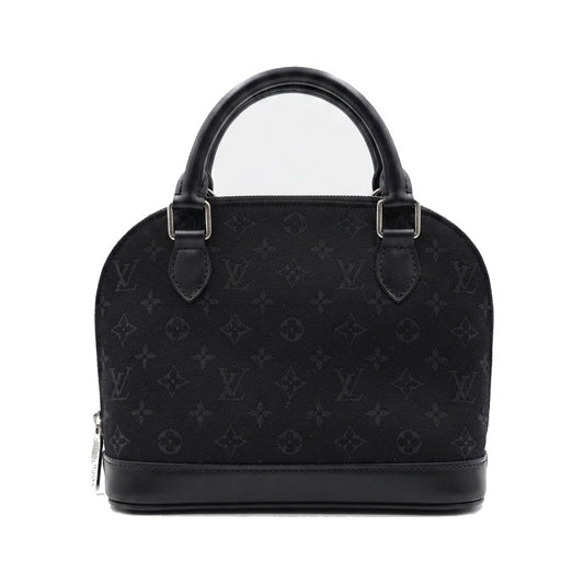 Louis Vuitton Alma Monogram Canvas, Black, Leather, Handbag