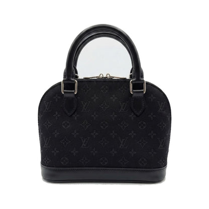 Louis Vuitton Alma Monogram Canvas, Black, Leather, Handbag
