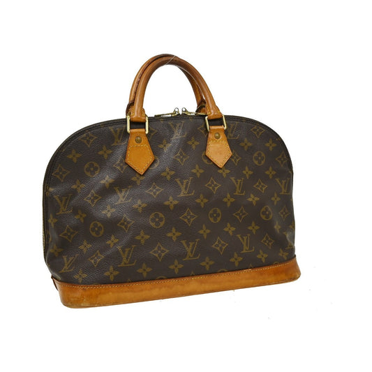 Louis Vuitton Alma Monogram Canvas, Brown, Canvas, Handbag