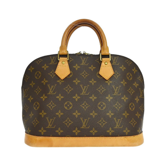 Louis Vuitton Alma Monogram Canvas, Brown, Canvas, Handbag