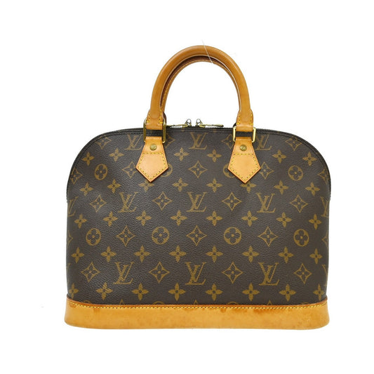 Louis Vuitton Alma Monogram Canvas, Brown, Canvas, Handbag