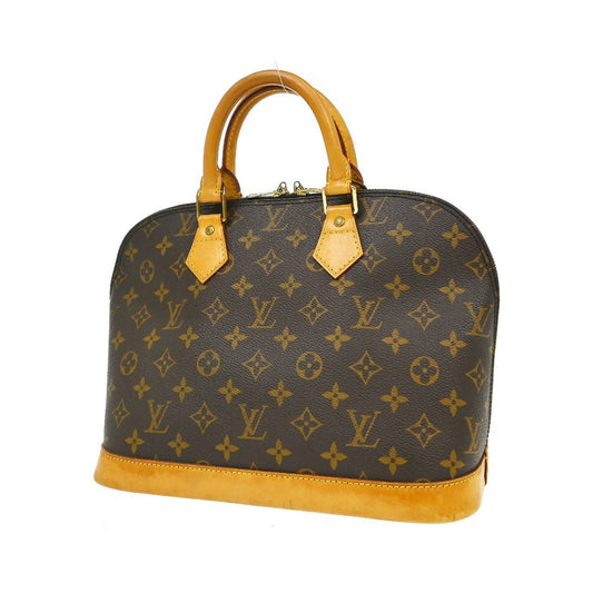 Louis Vuitton Alma Monogram Canvas, Brown, Canvas, Handbag
