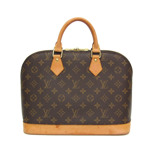 Louis Vuitton Alma Monogram Canvas, Brown, Canvas, Handbag