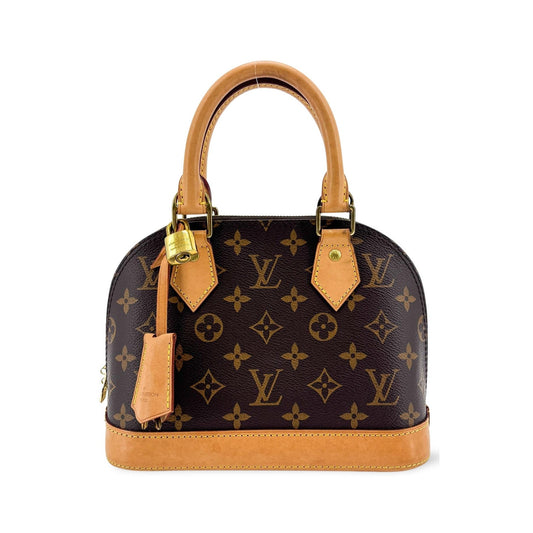 Louis Vuitton Alma Monogram Canvas, Brown, Canvas, Handbag
