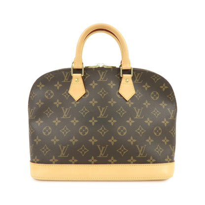 Louis Vuitton Alma Monogram Canvas, Brown, Canvas, Handbag