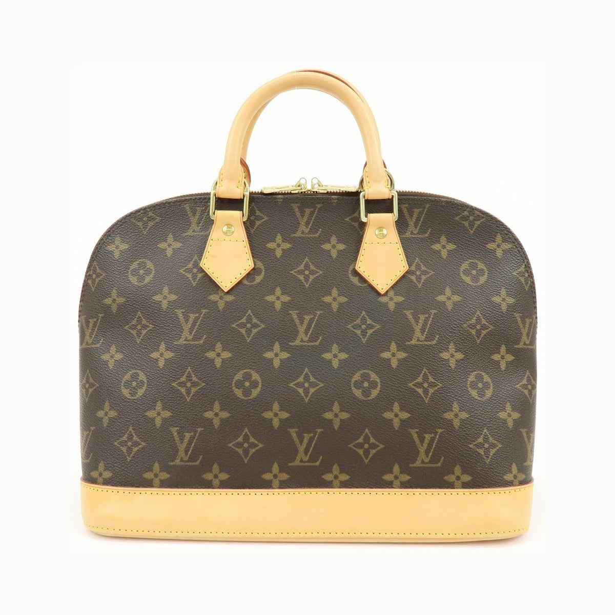 Louis Vuitton Alma Monogram Canvas, Brown, Canvas, Handbag
