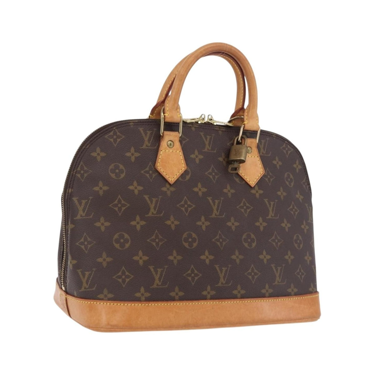 Louis Vuitton Alma Monogram Canvas, Brown, Canvas, Handbag
