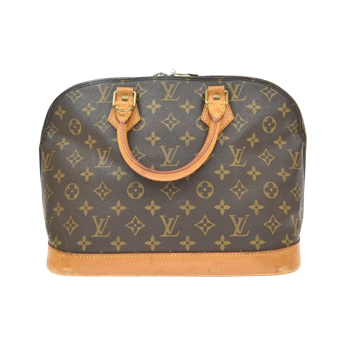 Louis Vuitton Alma Monogram Canvas, Brown, Canvas, Handbag