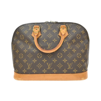 Louis Vuitton Alma Monogram Canvas, Brown, Canvas, Handbag