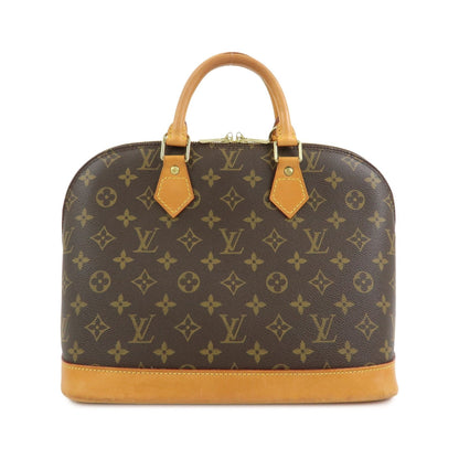 Louis Vuitton Alma Monogram Canvas, Brown, Canvas, Handbag