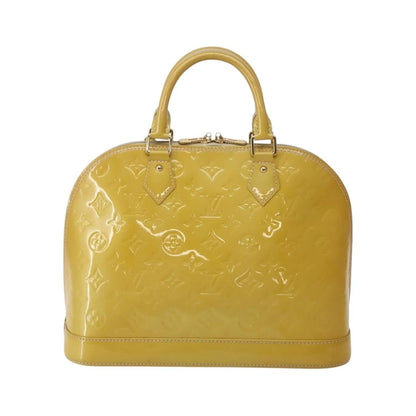 Louis Vuitton Alma Monogram Vernis, Beige, Patent Leather, Handbag