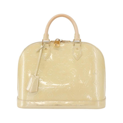 Louis Vuitton Alma Monogram Vernis, Beige, Patent Leather, Handbag
