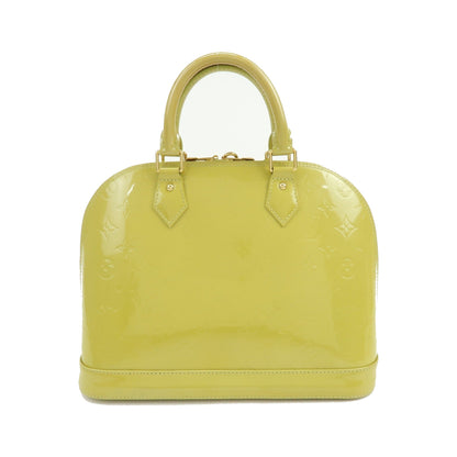 Louis Vuitton Alma Monogram Vernis, Green, Patent Leather, Handbag