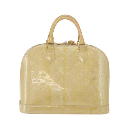 Louis Vuitton Alma Monogram Vernis, Beige, Patent Leather, Handbag