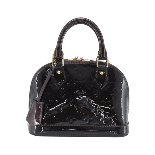 Louis Vuitton Alma Patent Leather, Brown, Patent Leather, Handbag
