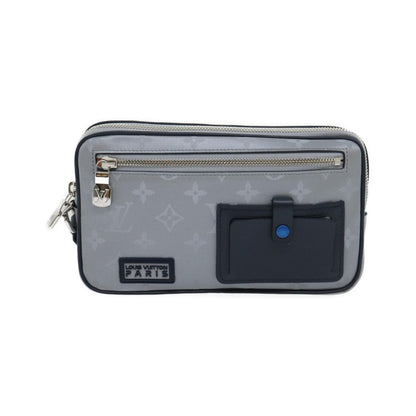 Louis Vuitton Alpha Clutch Limited Edition Monogram Satellite Canvas, Silver, Nylon, Clutch