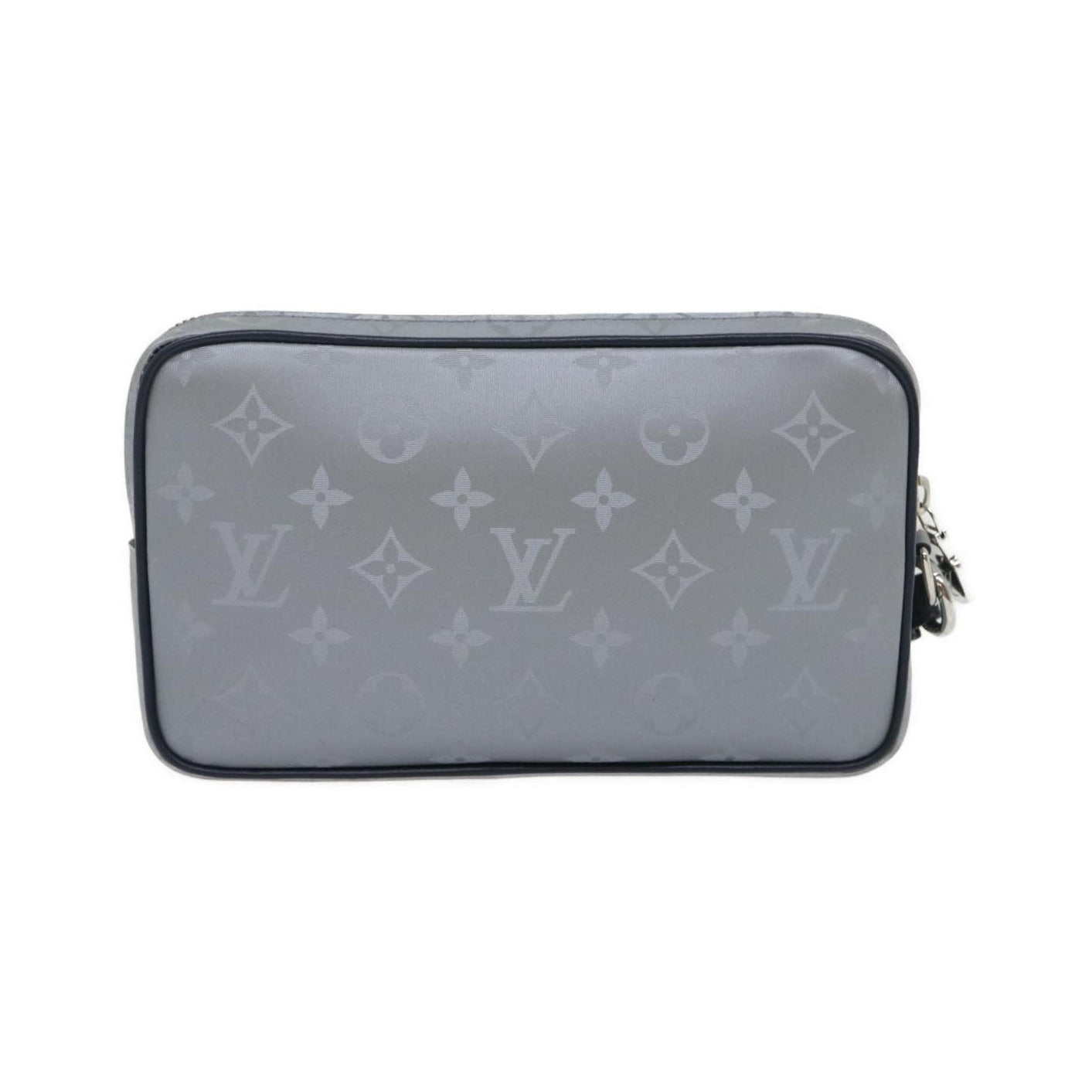 Louis Vuitton Alpha Clutch Limited Edition Monogram Satellite Canvas, Silver, Nylon, Clutch