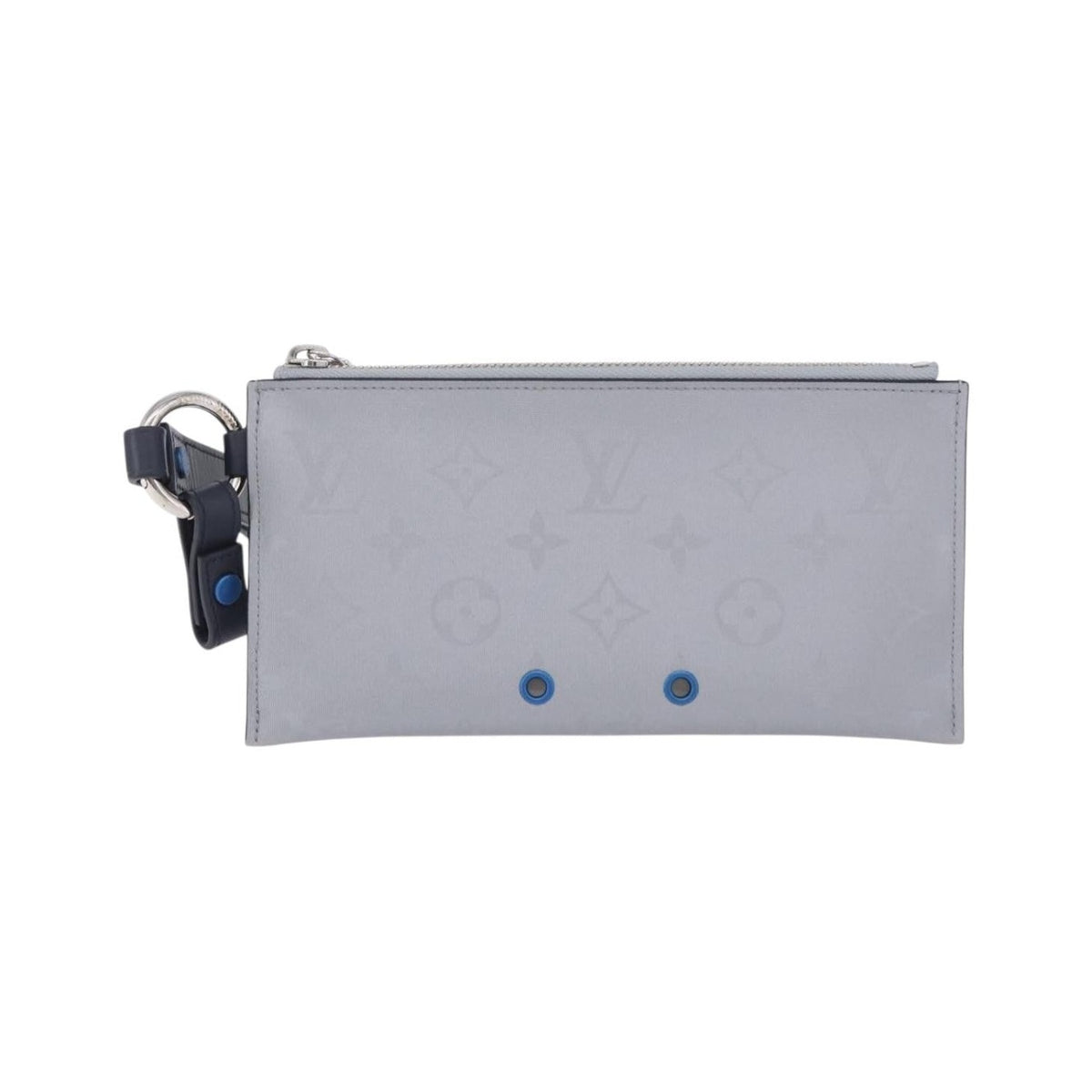 Louis Vuitton Alpha Pouch Limited Edition Monogram Satellite Canvas, Silver, Canvas, Clutch