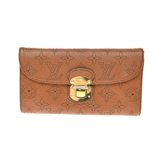 Louis Vuitton Amelia Mahina Leather, Brown, Leather, Wallet
