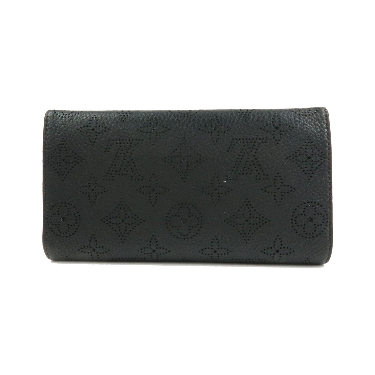 Louis Vuitton Amelia Mahina Leather, Black, Leather, Wallet