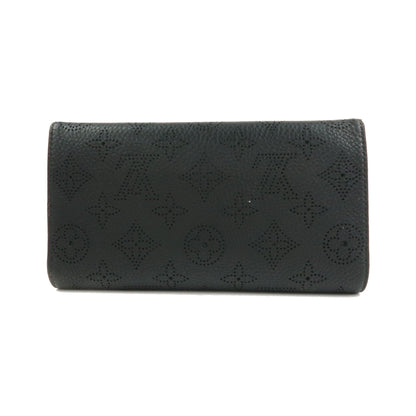 Louis Vuitton Amelia Mahina Leather, Black, Leather, Wallet