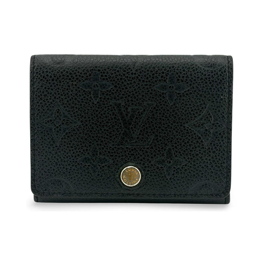 Louis Vuitton Anae Coin Purse Mahina Leather, Black, Leather, Wallet