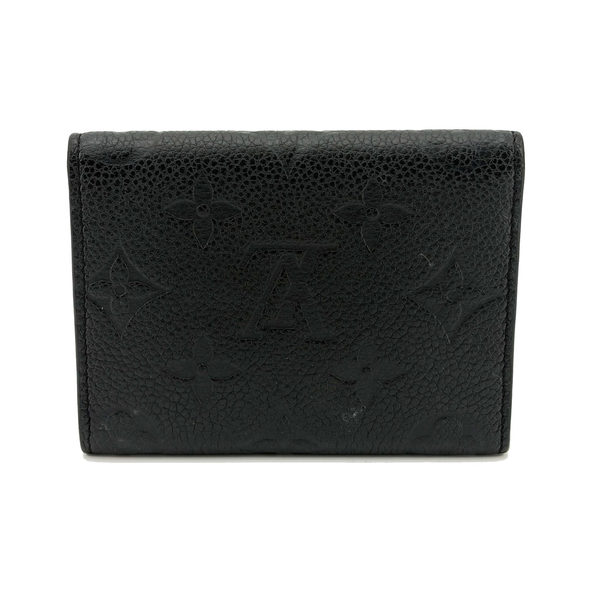 Louis Vuitton Anae Coin Purse Mahina Leather, Black, Leather, Wallet