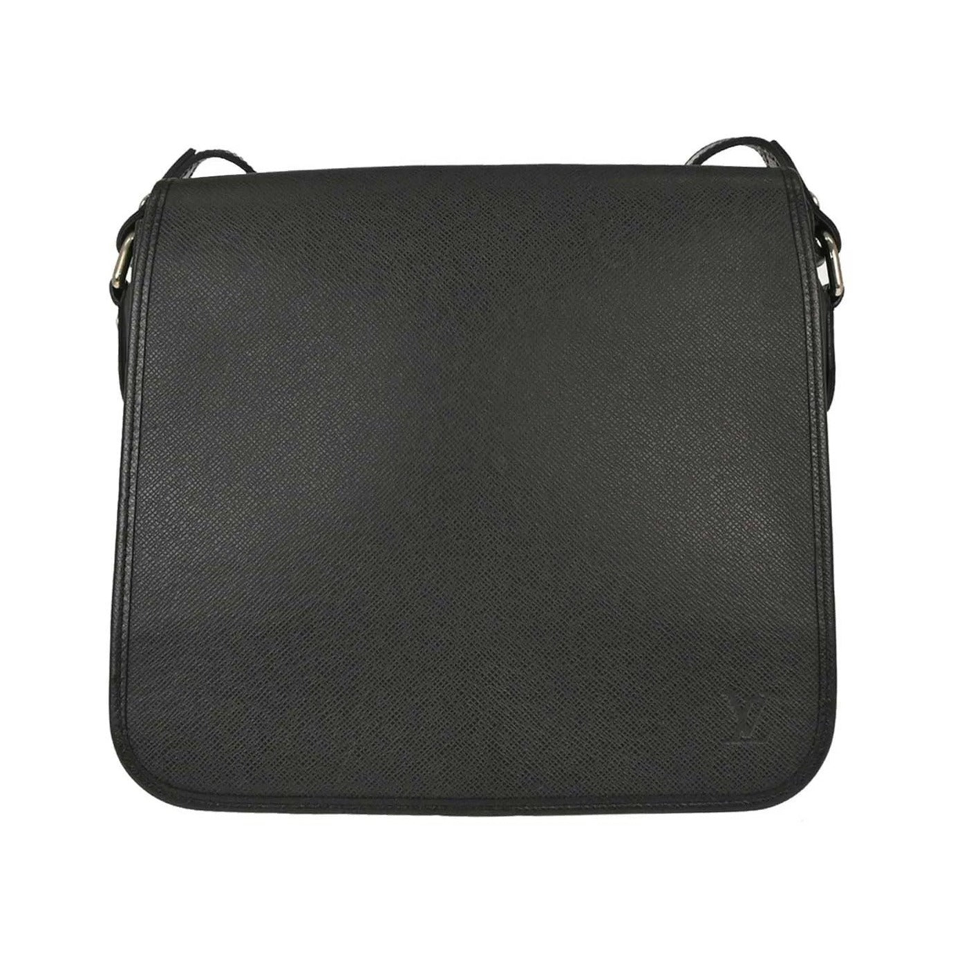 Louis Vuitton Andrei Messenger Taiga Leather, Black, Leather, Shoulder Bag