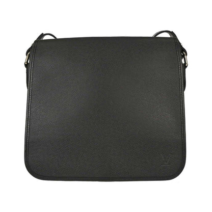 Louis Vuitton Andrei Messenger Taiga Leather, Black, Leather, Shoulder Bag