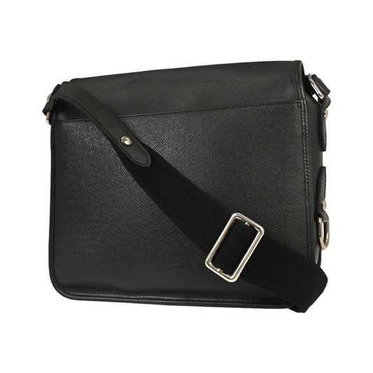 Louis Vuitton Andrei Messenger Taiga Leather, Black, Leather, Shoulder Bag
