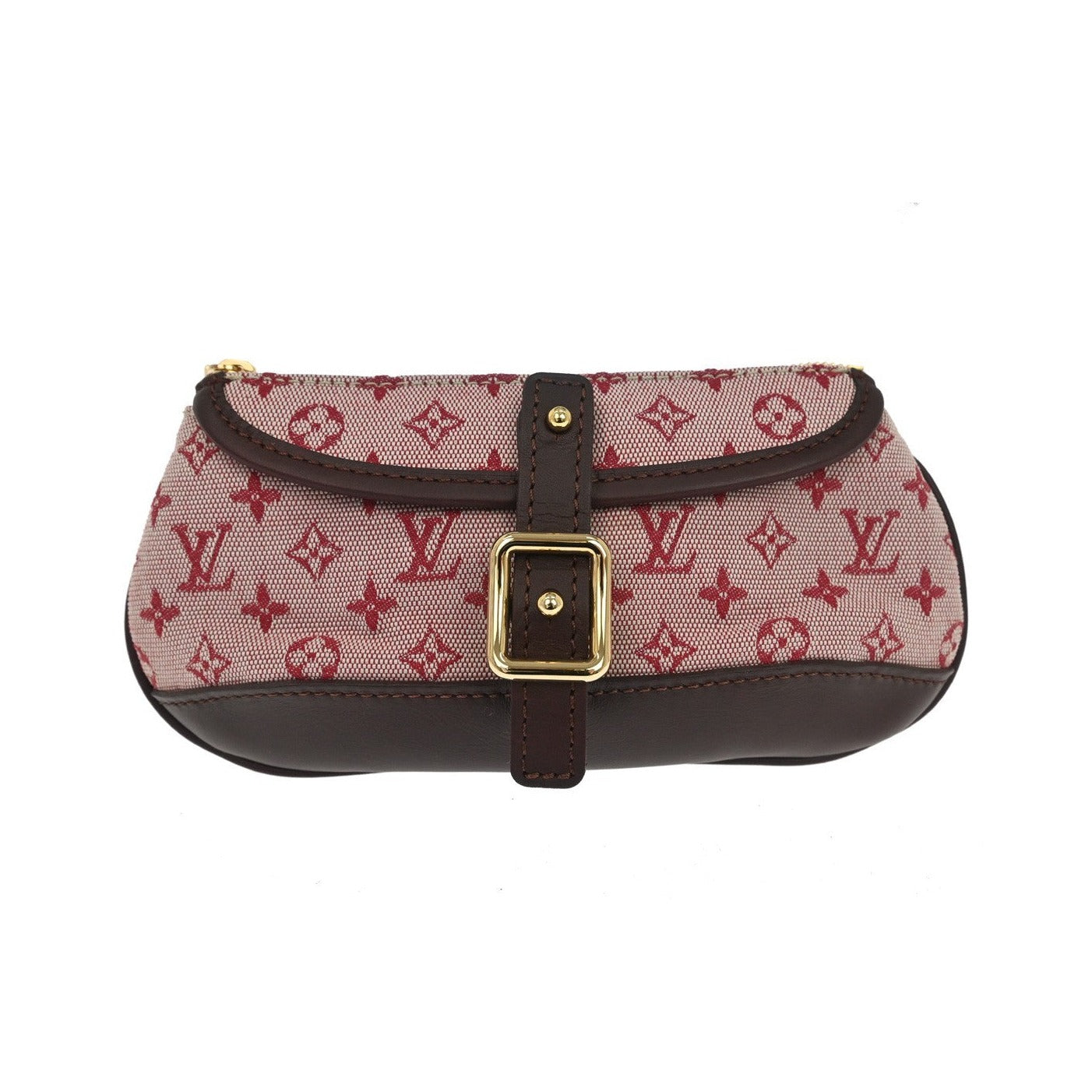 Louis Vuitton Anne Sophie Clutch Mini Lin, Red, Canvas, Clutch