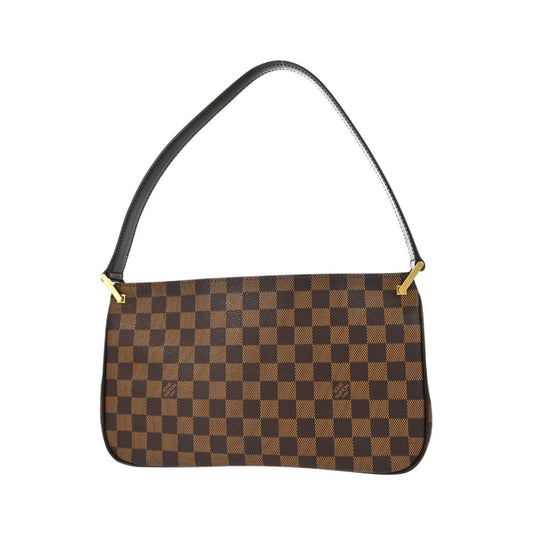 Louis Vuitton Aubagne Damier Ebene, Brown, Canvas, Shoulder Bag
