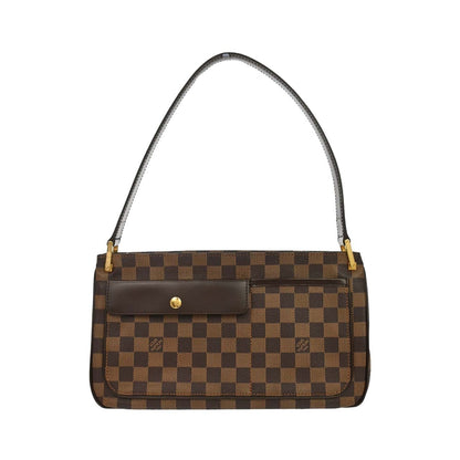 Louis Vuitton Aubagne Damier Ebene, Brown, Canvas, Handbag