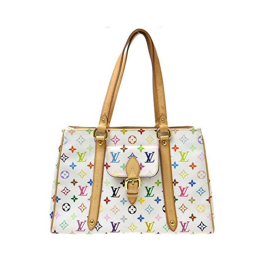 Louis Vuitton Aurelia Monogram Multicolor, White, Canvas, Tote Bag