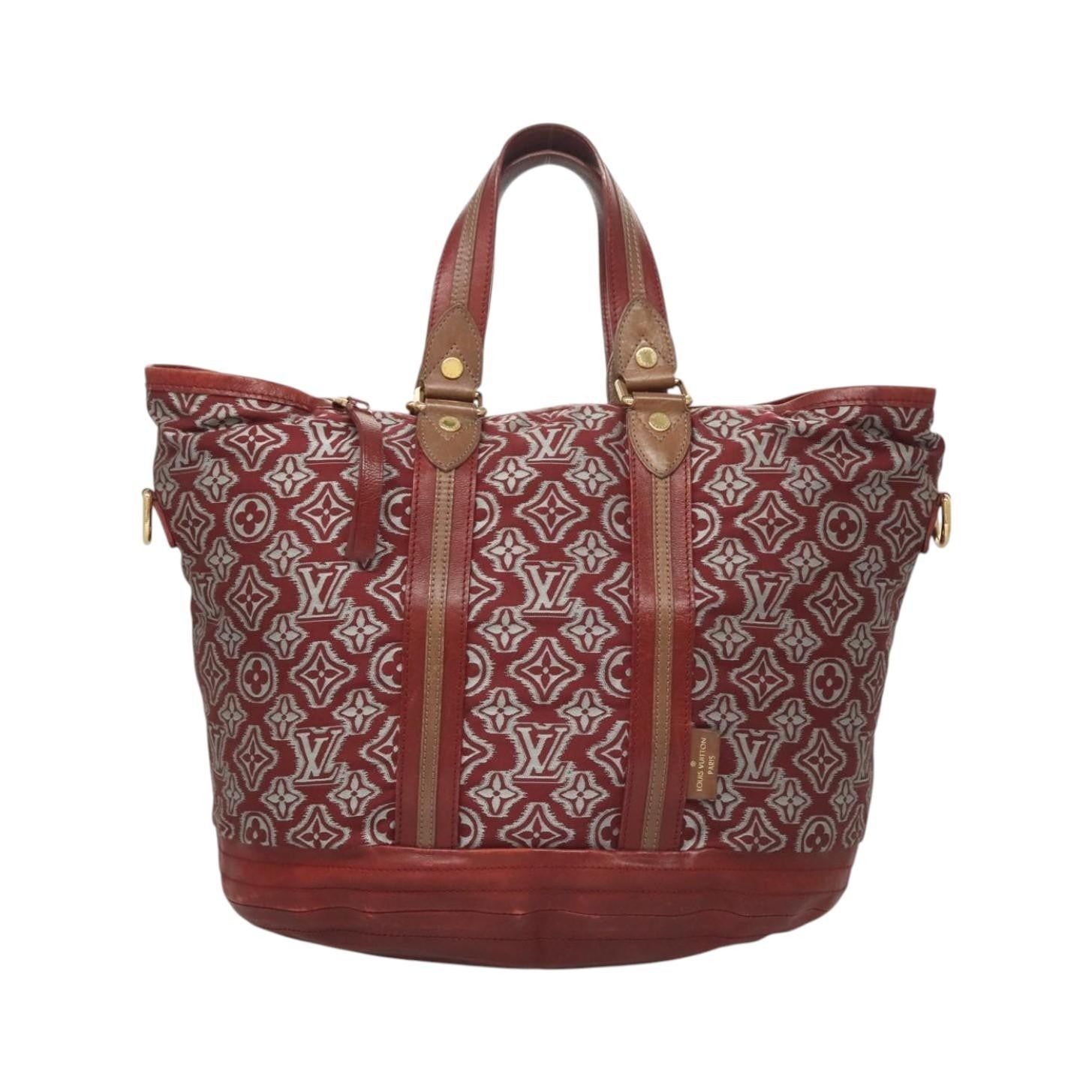 Louis Vuitton Aviator Limited Edition Monogram Jacquard, Burgundy, Canvas, Handbag