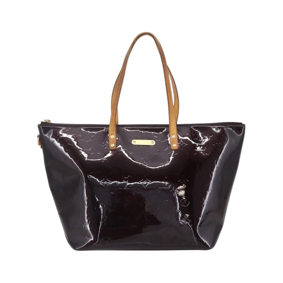 Louis Vuitton Bellevue Monogram Vernis, Burgundy, Patent Leather, Tote Bag