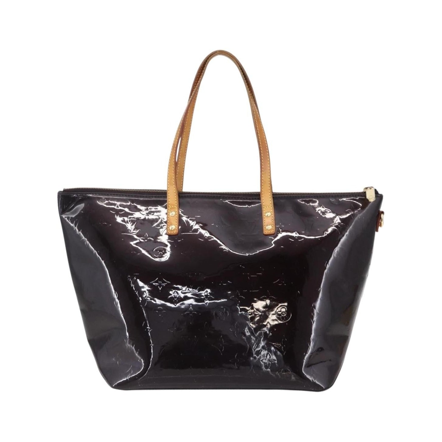 Louis Vuitton Bellevue Monogram Vernis, Burgundy, Patent Leather, Tote Bag