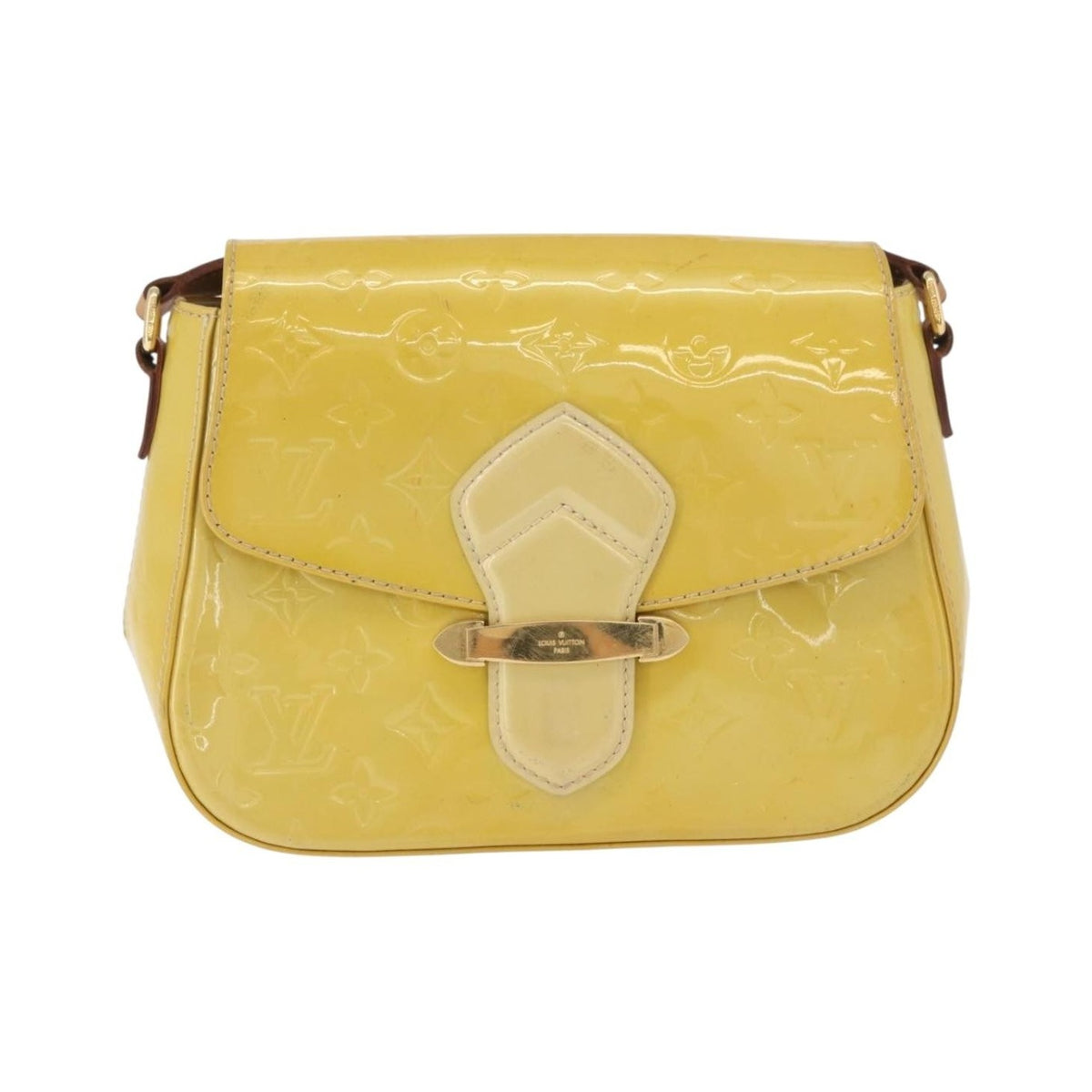 Louis Vuitton Bellflower Monogram Vernis, Yellow, Patent Leather, Shoulder Bag