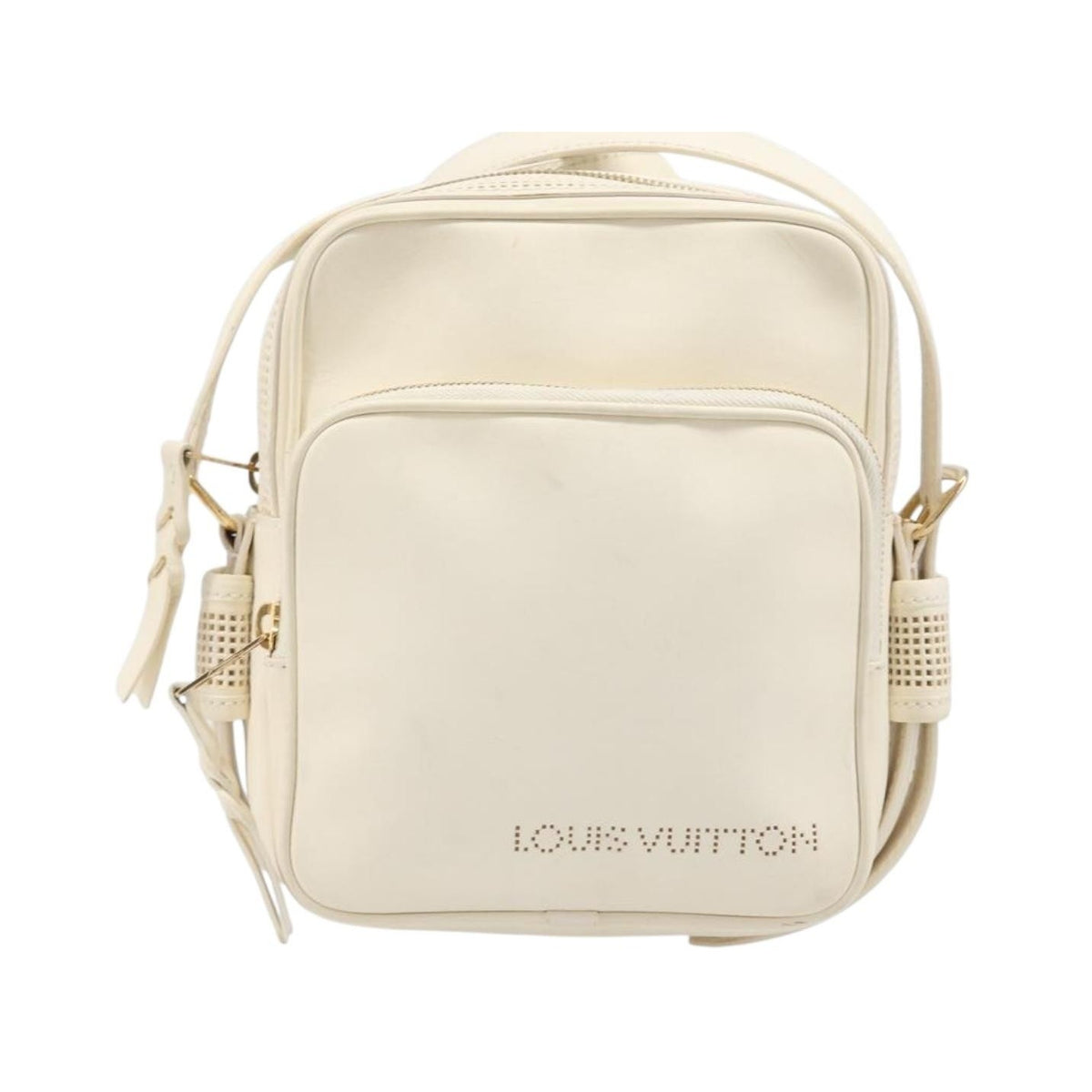 Louis Vuitton Bequia Trotter Messenger Nomade Leather, White, Leather, Shoulder Bag