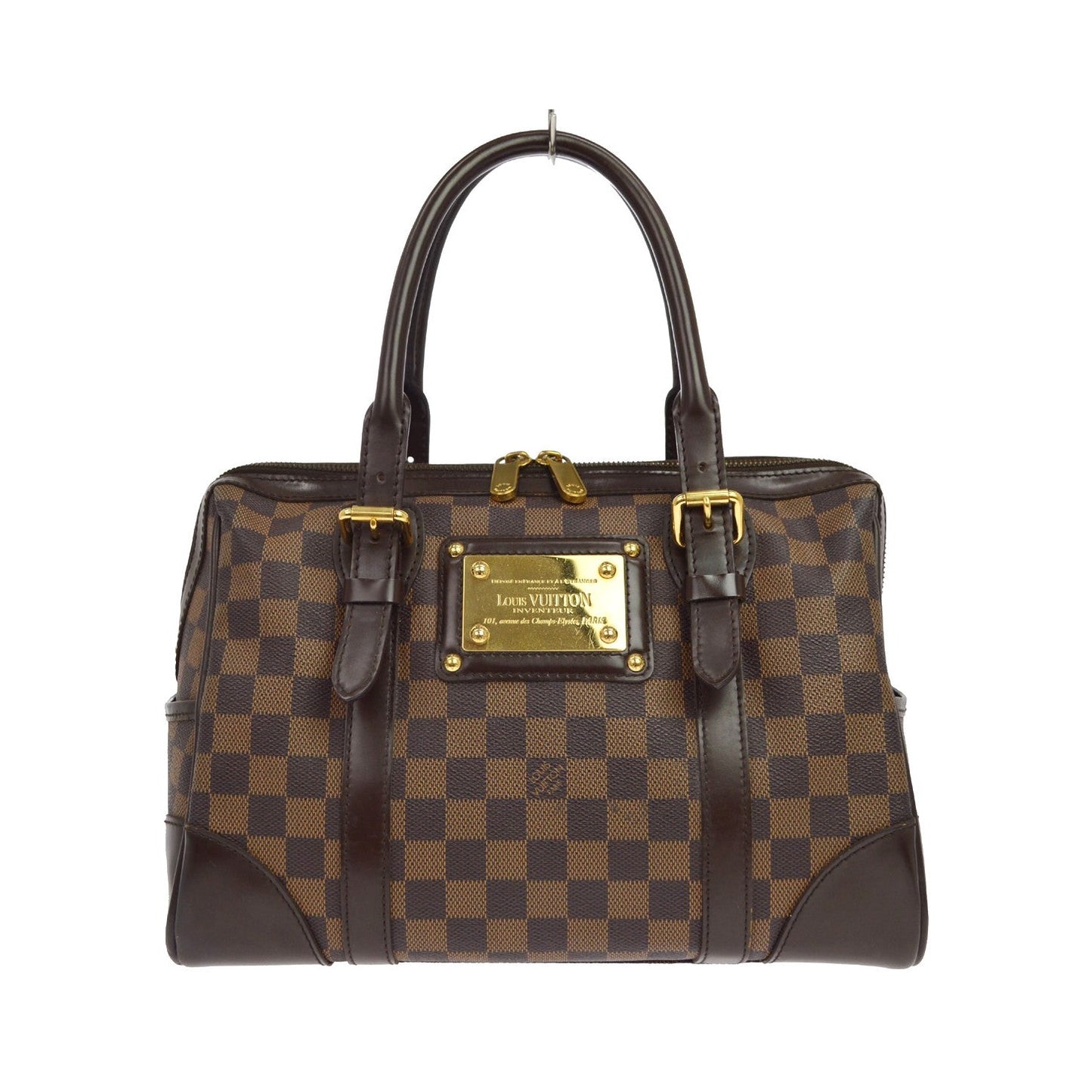 Louis Vuitton Berkeley Damier Ebene, Brown, Canvas, Handbag