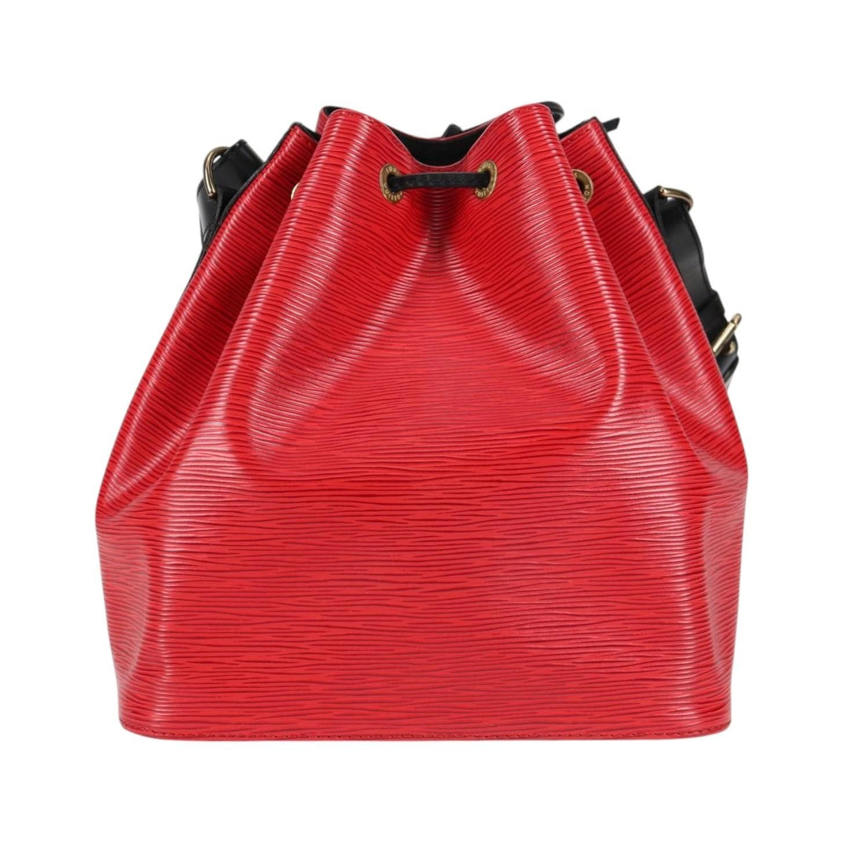 Louis Vuitton Bicolor Petit Noe Epi Leather, Red, Leather, Handbag