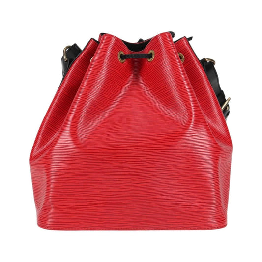 Louis Vuitton Bicolor Petit Noe Epi Leather, Red, Leather, Handbag