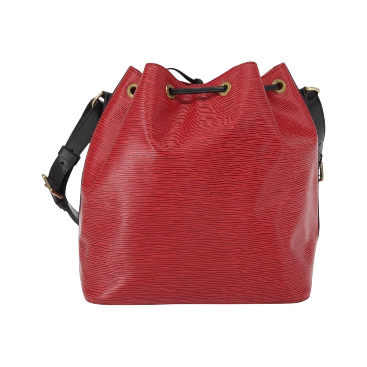 Louis Vuitton Bicolor Petit Noe Epi Leather, Red, Leather, Handbag