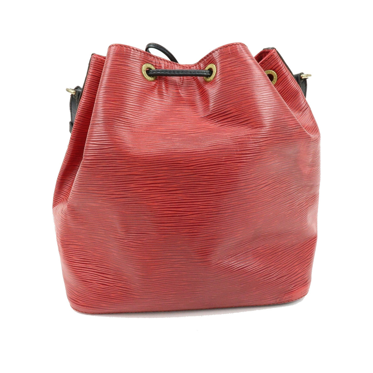 Louis Vuitton Bicolor Petit Noe Epi Leather, Red, Leather, Handbag